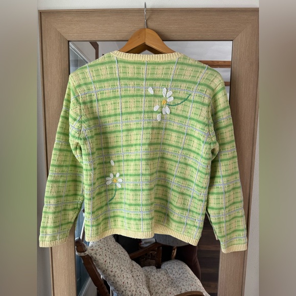 Daisy Cotton/Ramie blend Spring Cardigan Y2K medium - Picture 3 of 4